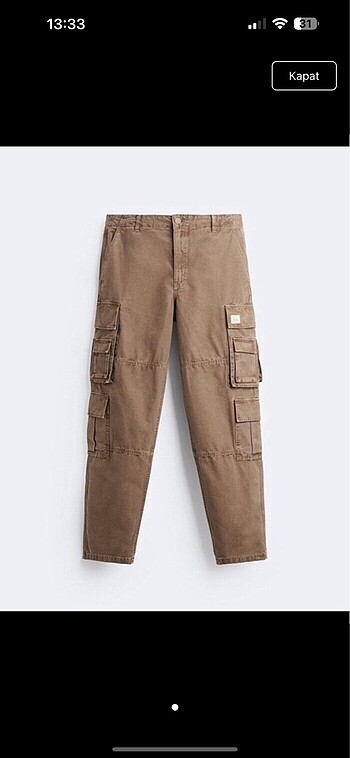 ZARA Kargo Pantolon