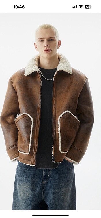 PULL AND BEAR ÇİFT TARAFLI SUNi YÜNLÜ CEKET