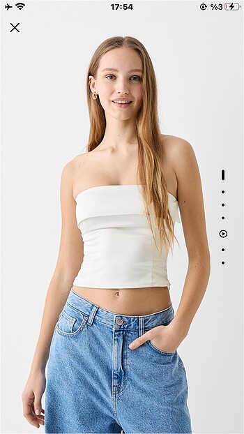 Bershka saten top