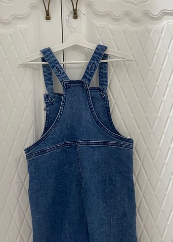 4 Yaş Beden mavi Renk Kız Çocuk Mavi Denim Askılı Tulum