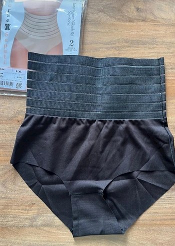 Siyah dikişsiz lazer kesim korse Külot Seti - Görsel 5