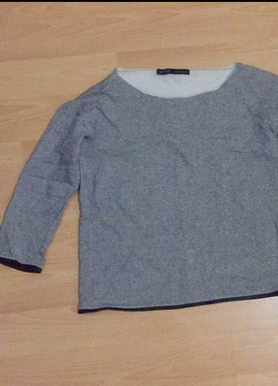 Deri seritli sweatshirt