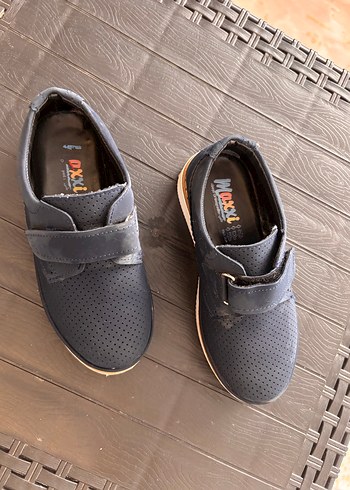 Erkek Çocuk Gri Mavi Cırtlı Günlük Ayakkabı - Görsel 2