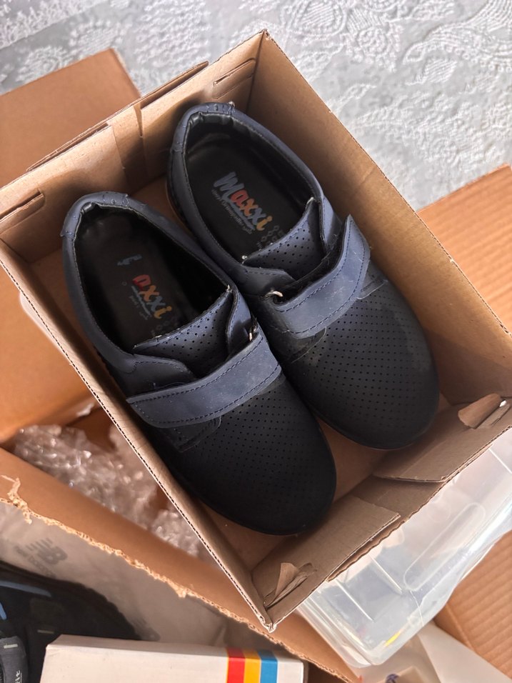 Erkek Çocuk Gri Mavi Cırtlı Günlük Ayakkabı - Görsel 4