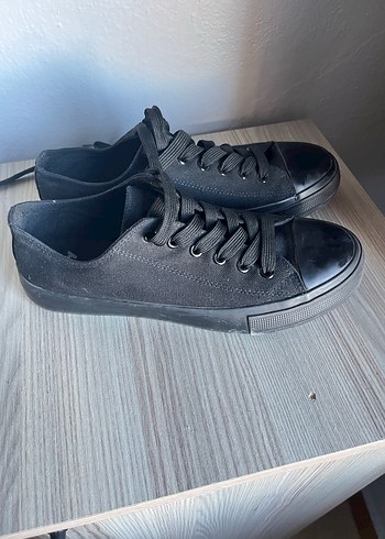 Siyah Minimalist Kadın Sneakers - Görsel 5