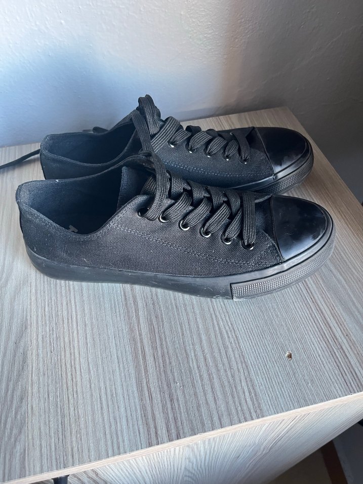 Siyah Minimalist Kadın Sneakers - Görsel 5