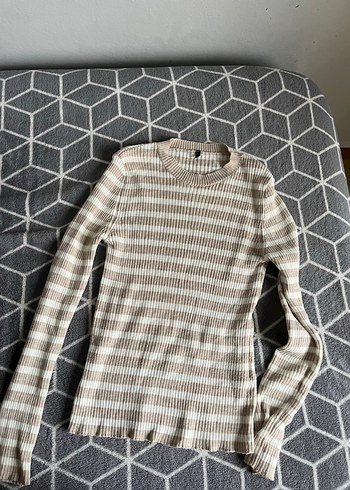 Bej Renkli Boğazlı Triko Kadın Kazak - Görsel 4