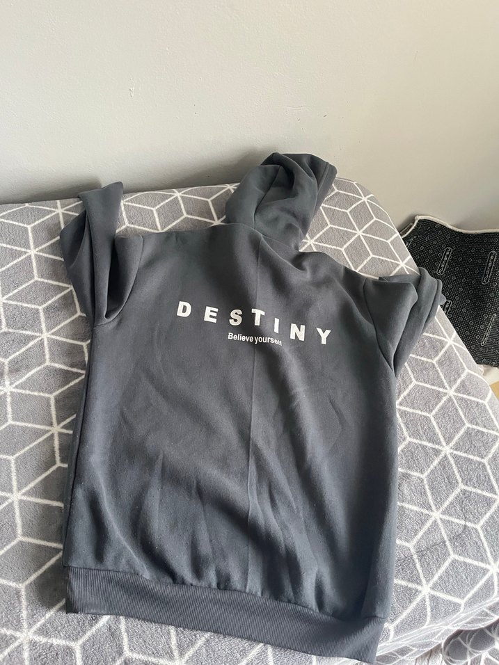 Gri Kapüşonlu Rahat Kesim Sweatshirt - Görsel 3