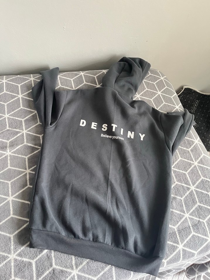 Gri Kapüşonlu Rahat Kesim Sweatshirt - Görsel 4