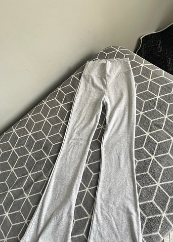 Gri ispanyol paça tayt - Görsel 2