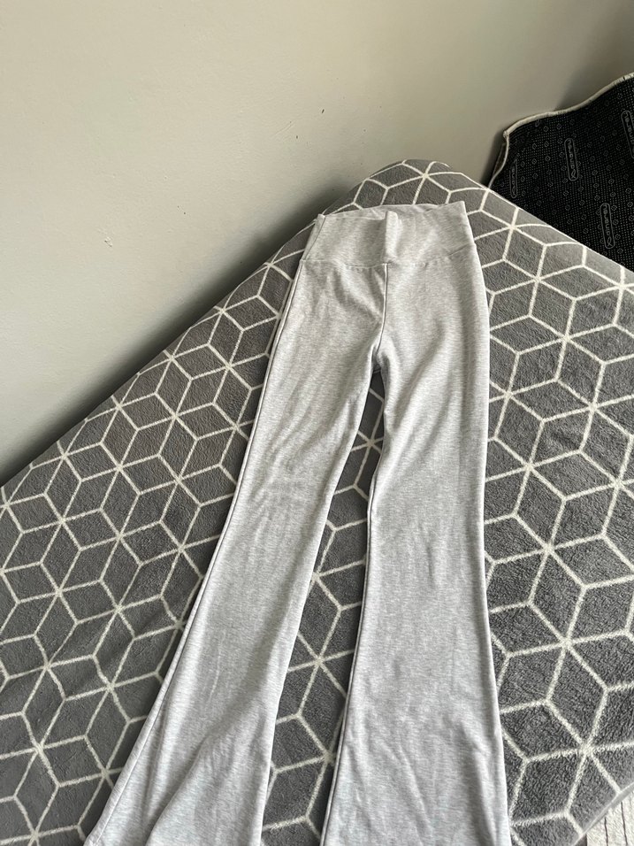 Gri ispanyol paça tayt - Görsel 2