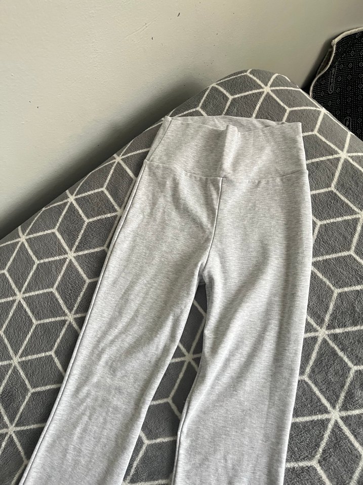 Gri ispanyol paça tayt - Görsel 4