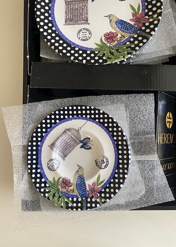 Beden Altın Renkli Çay Seti 6 Bardak ve Tabak