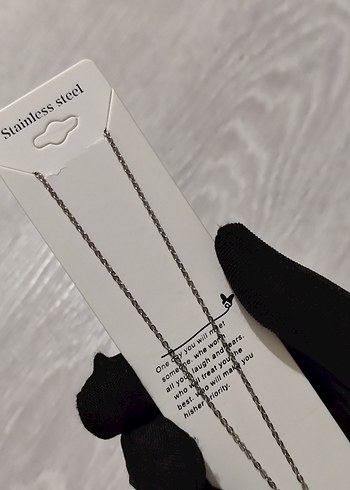 Siyah Gotik Zincir Detaylı Kadın Kolye - Görsel 3