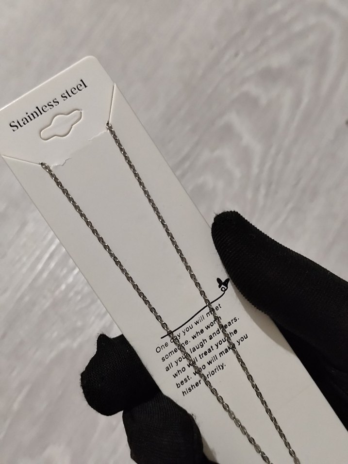 Siyah Gotik Zincir Detaylı Kadın Kolye - Görsel 3