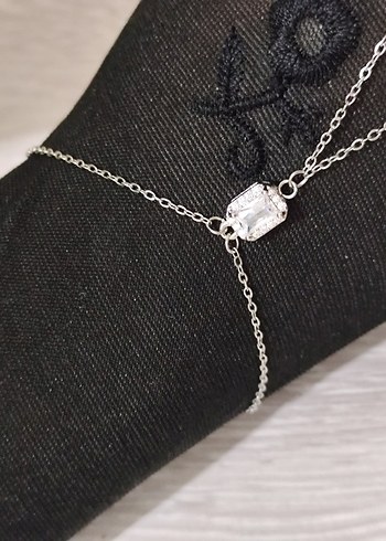 Zincir Detaylı Siyah Minimalist Kadın El Zinciri - Görsel 5