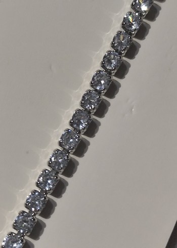 Gri Parlak Taşlı Kadın Bileklik - Görsel 4