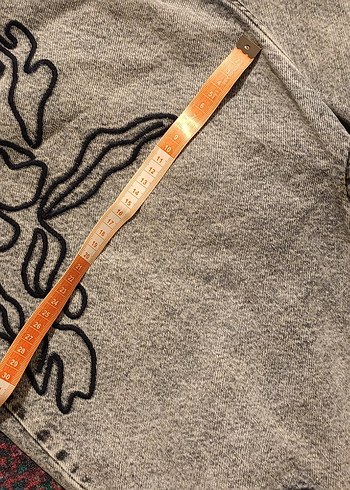 Rahat Kesim Gri Mavi Batik Desenli Kadın Kot - Görsel 4