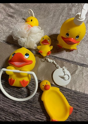 Sarı Ördek Temalı Banyo Aksesuar Seti - Görsel 2