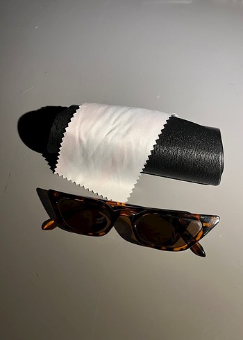 Kahverengi Leopar Desenli Vintage Kadın Gözlüğü - Görsel 7