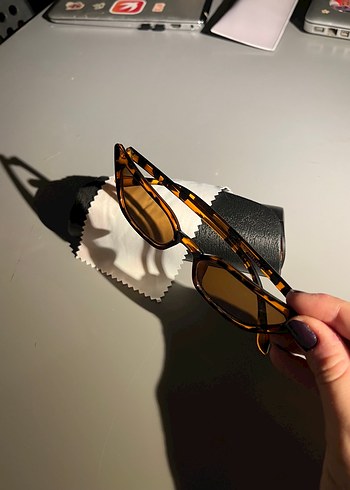 Kahverengi Leopar Desenli Vintage Kadın Gözlüğü - Görsel 4