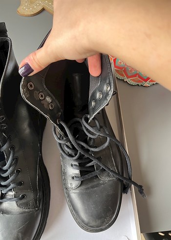 Erkek Bağcıklı Siyah Bot Bershka - Görsel 7