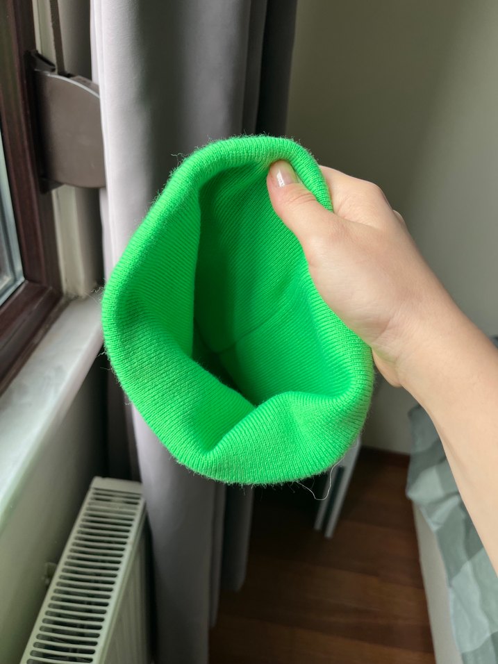 Kadın Örgü Yeşil Bere - Görsel 2