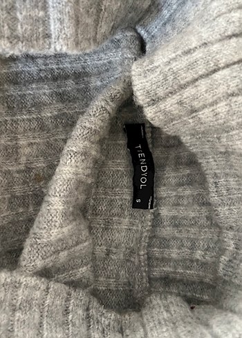 Gri Balıkçı Yaka Örgü Kadın Kazak - Görsel 3