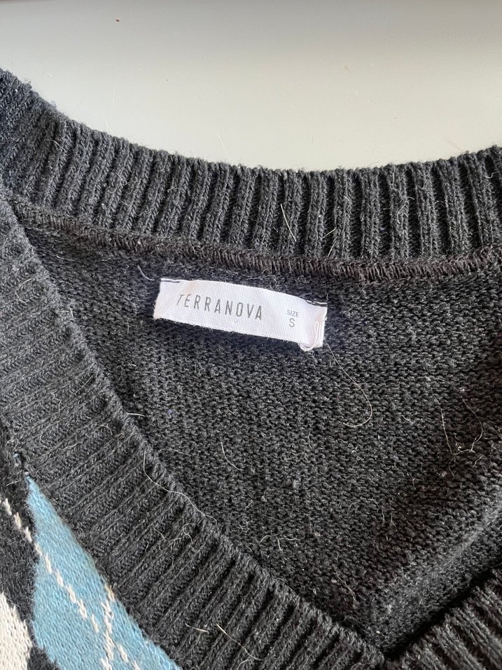 V Yaka Örgü Kadın Süveter - Görsel 2