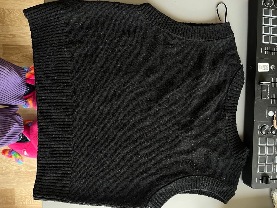 V Yaka Örgü Kadın Süveter - Görsel 3