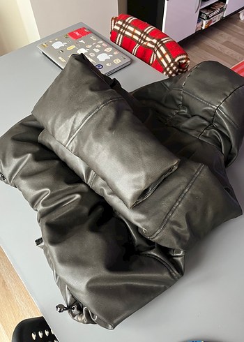 Kahverengi Bomber Deri Kadın Mont Zara - Görsel 6