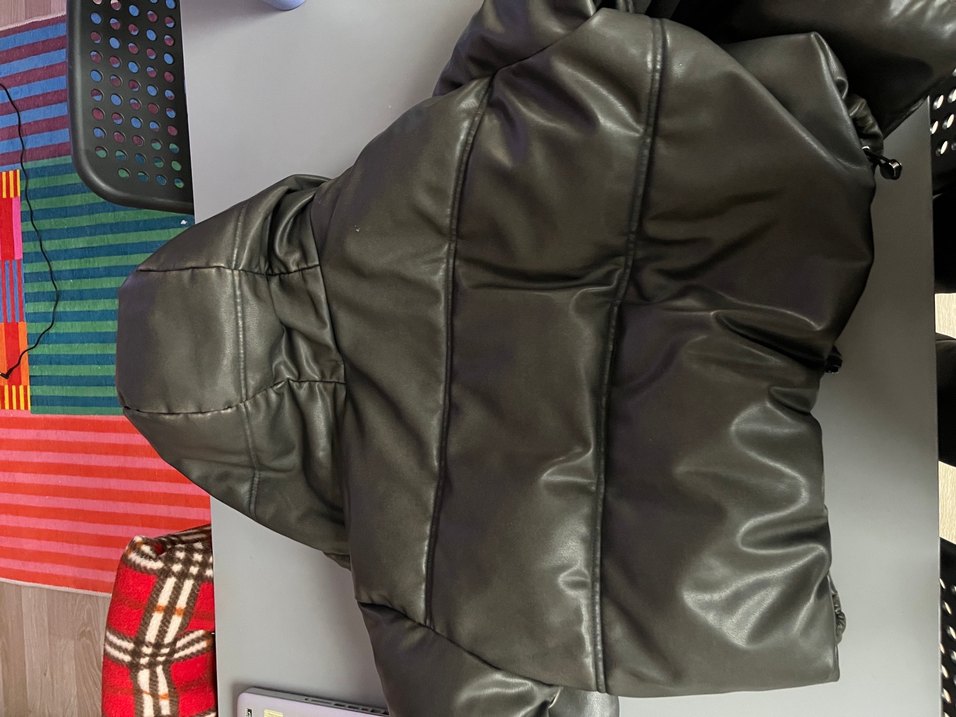 Kahverengi Bomber Deri Kadın Mont Zara - Görsel 5