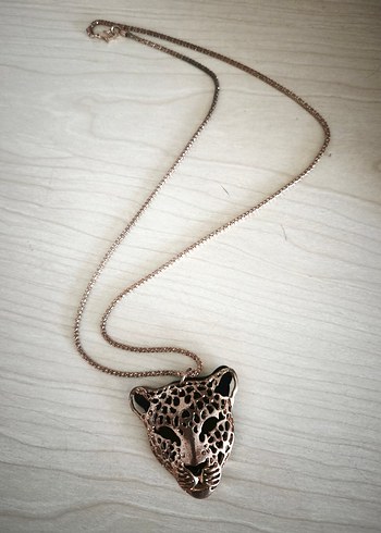 Leopar Desenli Uzun Zincirli Bohem Kolye - Görsel 4