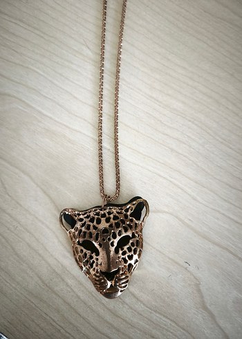 Leopar Desenli Uzun Zincirli Bohem Kolye - Görsel 2