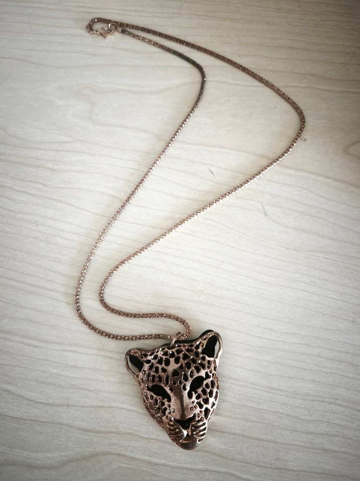 Leopar Desenli Uzun Zincirli Bohem Kolye - Görsel 4