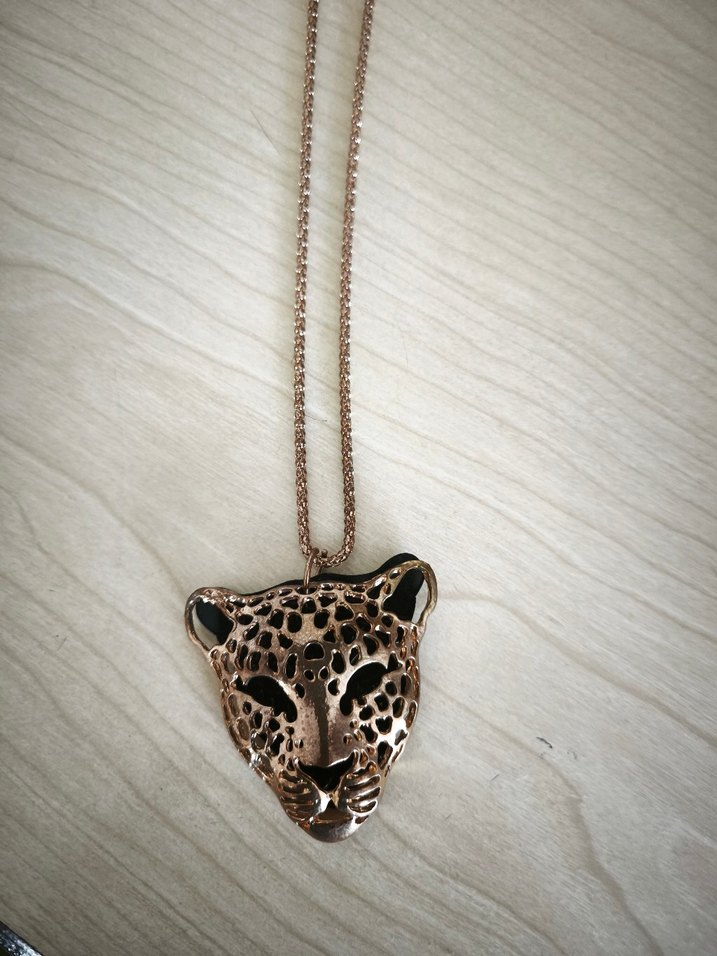 Leopar Desenli Uzun Zincirli Bohem Kolye - Görsel 2