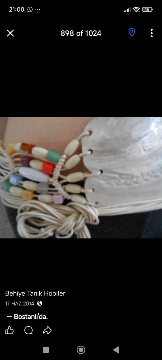 Beyaz Sedef otantik Kadın Kemer - Görsel 2