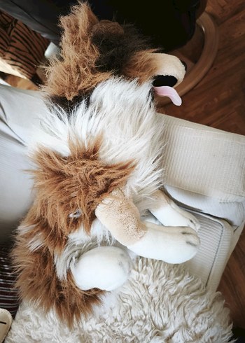 Kahverengi ve Gri Peluş Köpek Oyuncak - Görsel 3