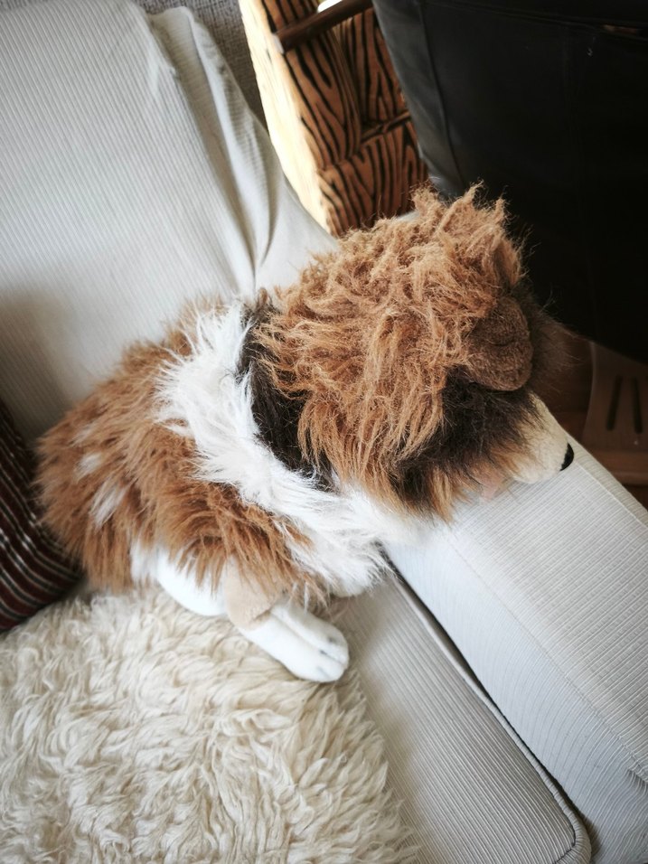 Kahverengi ve Gri Peluş Köpek Oyuncak - Görsel 2