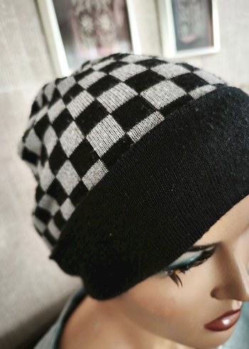 Kadın Gri Örgü Avant-Garde Bere - Görsel 3