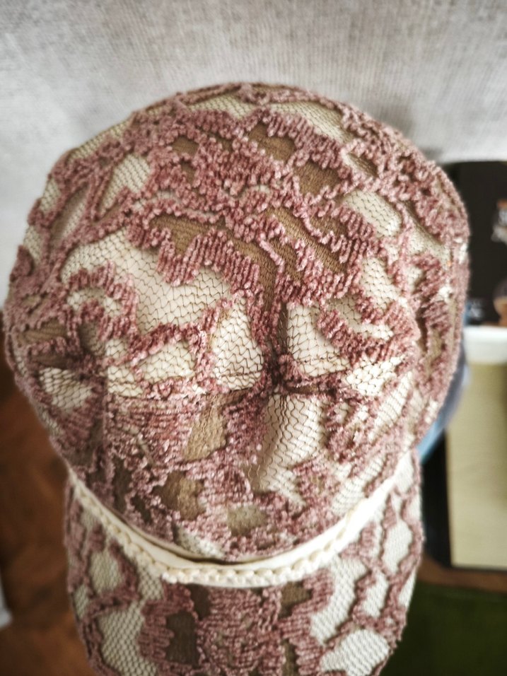 Bej Dantel Detaylı Bohem Kadın Şapka - Görsel 5