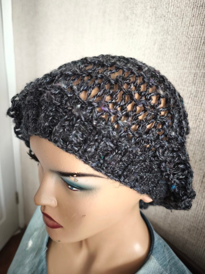 Gri Örgü Kadın Bere - Görsel 2