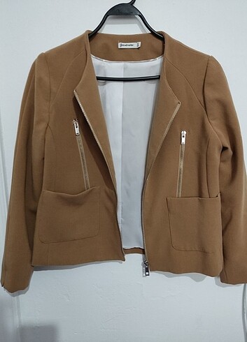 l Beden camel Renk Stradivarius ceket 
