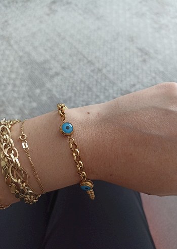 Altın Renk Zincir Detaylı Kadın Bileklik - Görsel 3