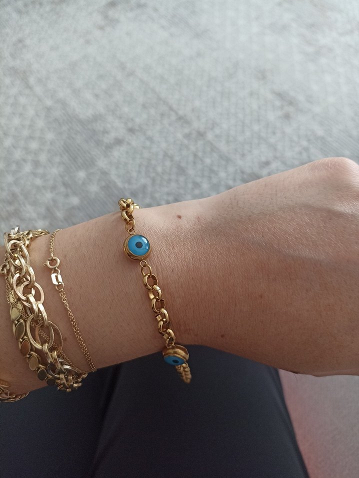 Altın Renk Zincir Detaylı Kadın Bileklik - Görsel 3