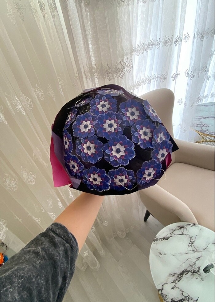 ışıklı çiçek buketi - Görsel 2