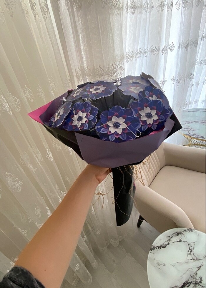 ışıklı çiçek buketi - Görsel 3