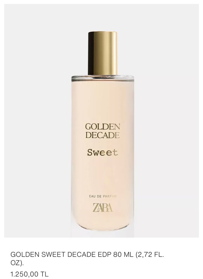 Zara Golden Decade Sweet Kadın Parfümü 80 ml - Görsel 3