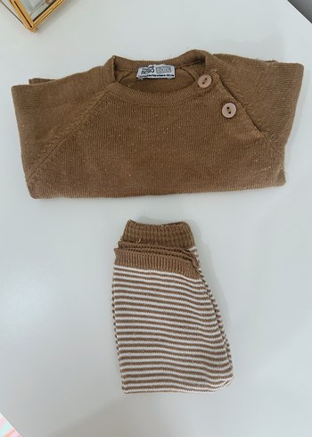 HelloBaby Kahverengi Triko Takım