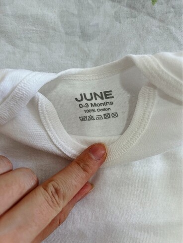 3 Ay Beden beyaz Renk 5 li set june baby